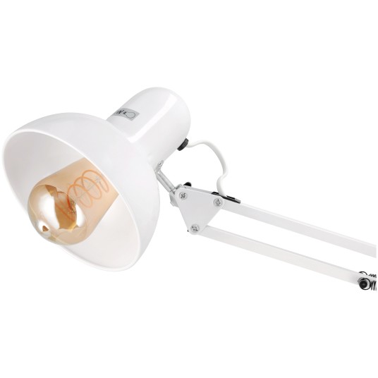 LAMPKA BIURKOWA PRAGA 1XE27 BIAŁA