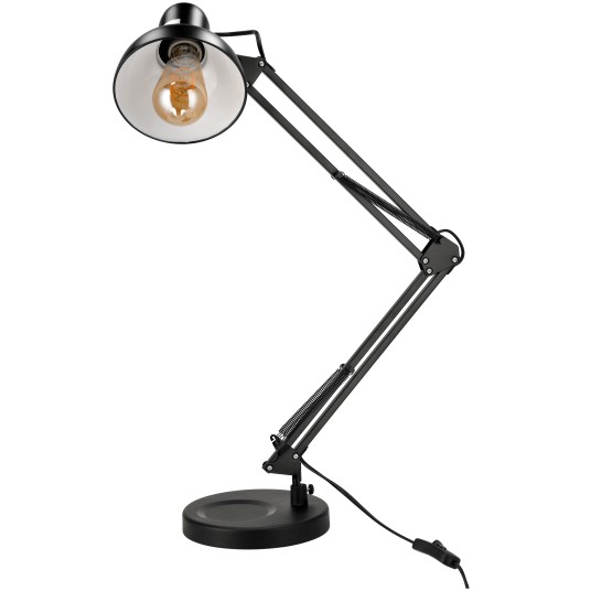 LAMPKA BIURKOWA PRAGA 1XE27 CZARNA