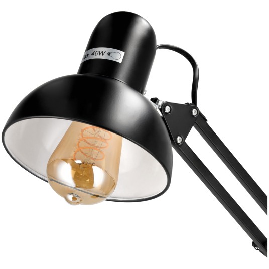 LAMPKA BIURKOWA PRAGA 1XE27 CZARNA