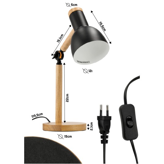 LAMPKA BIURKOWA RYGA 1XE27