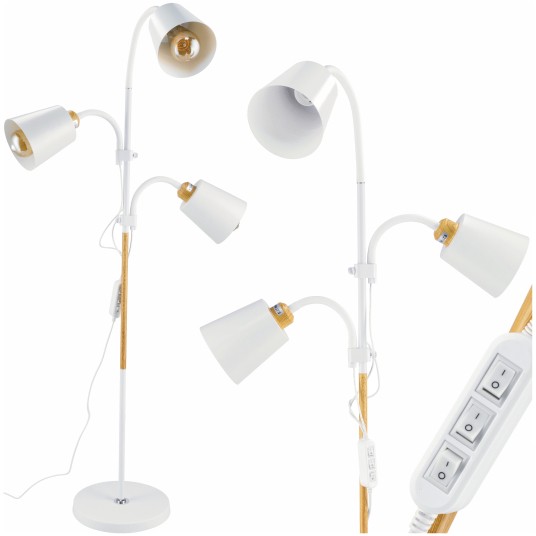 LAMPKA PODŁOGOWA SALZBURG 3XE27 BIAŁA