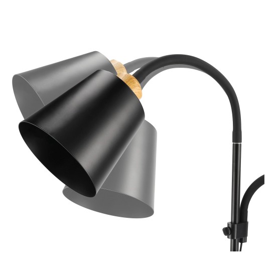 LAMPKA PODŁOGOWA SALZBURG 3XE27 CZARNA