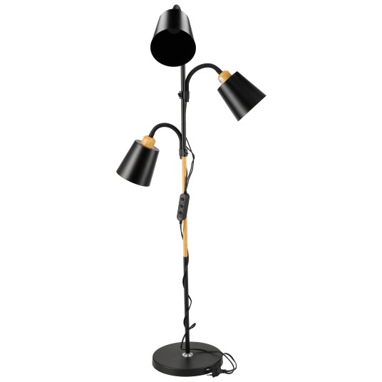 LAMPKA PODŁOGOWA SALZBURG 3XE27 CZARNA