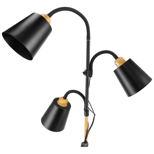 LAMPKA PODŁOGOWA SALZBURG 3XE27 CZARNA