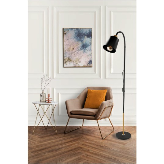 LAMPKA PODŁOGOWA WIEDEŃ 1XE27 CZARNA