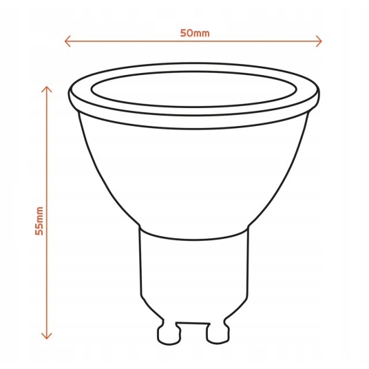LED MR16 12V AC/DC 5W WW