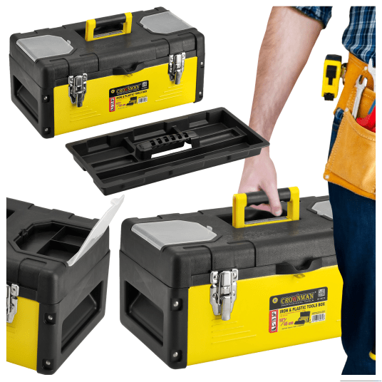 METALOWO PLASTIKOWA SKRZYNKA NARZĘDZIOWA