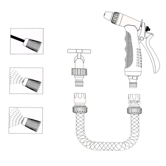 METALOWY PISTOLET ZRASZAJĄCY REGULOWANY