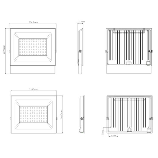 NAŚWIETLACZ LED ESOS PRO 100W 9000LM NW -zdjęcie numer 3