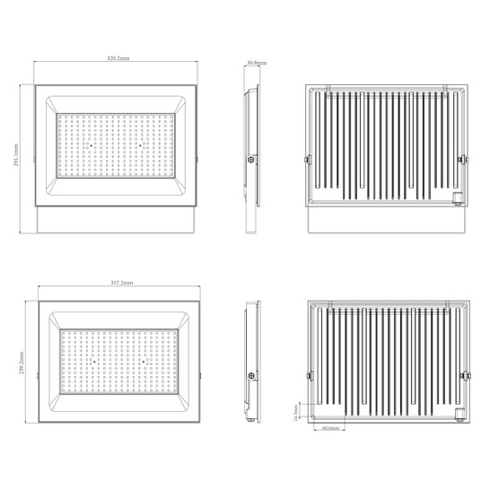 NAŚWIETLACZ LED ESOS PRO 200W 18000LM NW -zdjęcie numer 3