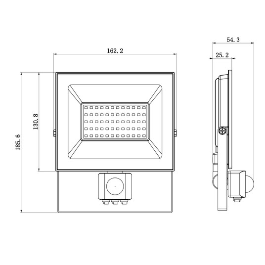 NAŚWIETLACZ LED ESOS PRO PIR 50W 4500LM NW -zdjęcie numer 3