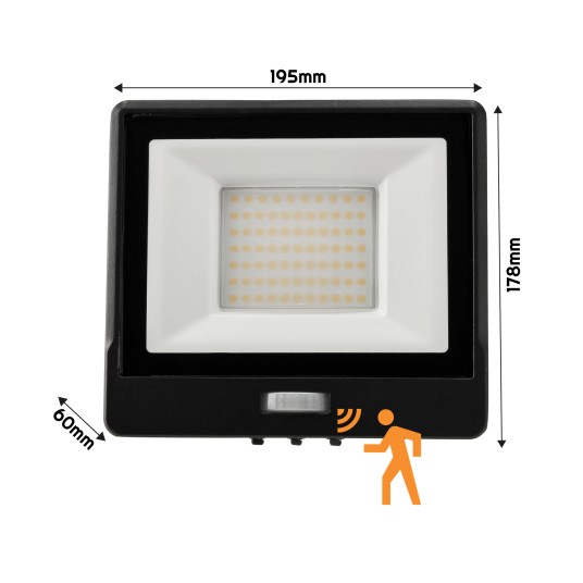 NAŚWIETLACZ MASTER PIR 50W NW