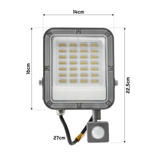 NAŚWIETLACZ ODYN PIR 50W NW
