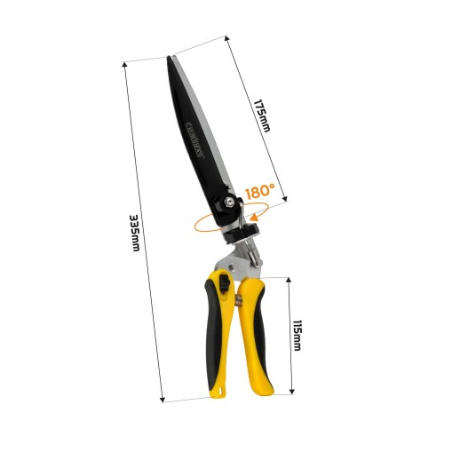 NOŻYCE DO TRAWY Z OBROTOWYM OSTRZEM 180 STOPNI