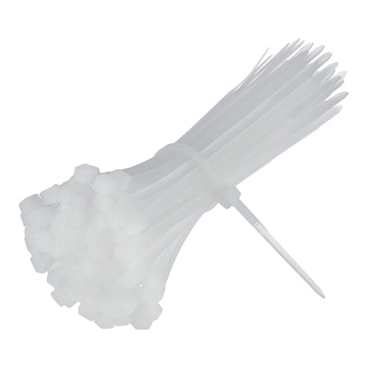 OPASKI KABLOWE NYLONOWE BIAŁE 2.5X100