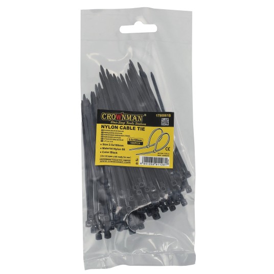 OPASKI KABLOWE NYLONOWE CZARNE 2.5X100