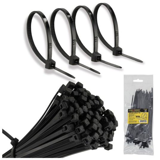 OPASKI KABLOWE NYLONOWE CZARNE 2.5X150