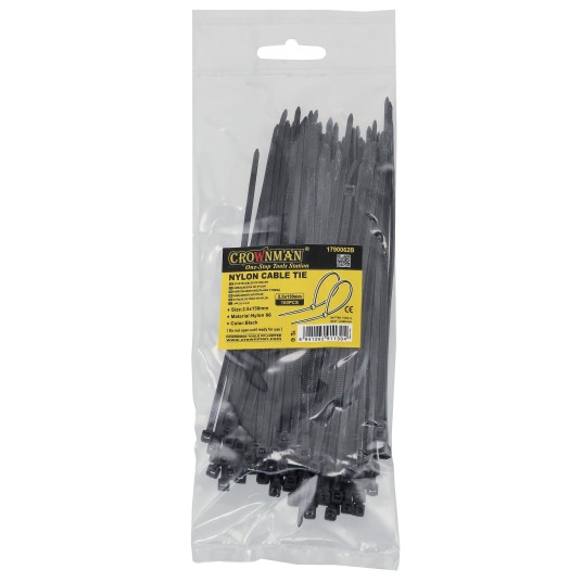 OPASKI KABLOWE NYLONOWE CZARNE 2.5X150