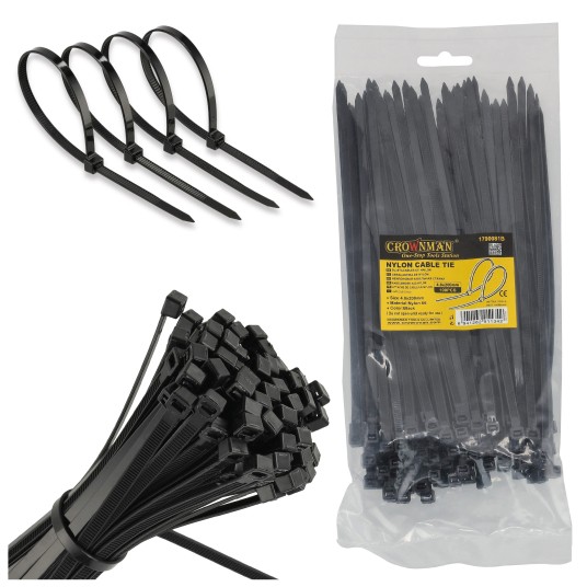 OPASKI KABLOWE NYLONOWE CZARNE 4.8X200