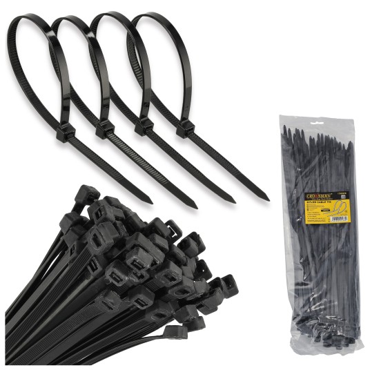 OPASKI KABLOWE NYLONOWE CZARNE 7.6X400