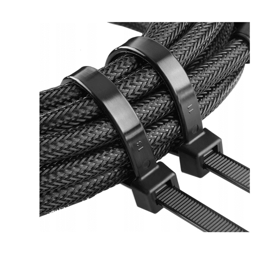 OPASKI KABLOWE NYLONOWE CZARNE 7.6X400