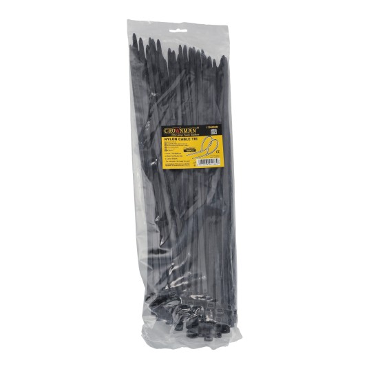 OPASKI KABLOWE NYLONOWE CZARNE 7.6X400