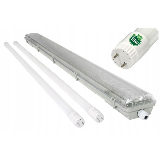 OPRAWA BOH SET 2X120CM + 2X T8 18W CW