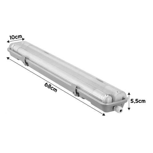 OPRAWA BOH SET 2X60CM + 2X T8 9W CW