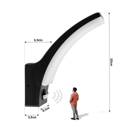 OPRAWA ELEWACYJNA ZIFO PIR 12W NW IP45