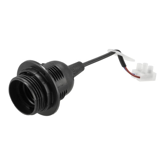 OPRAWKA E27 PLASTIKOWA Z KABLEM GWINT BLACK