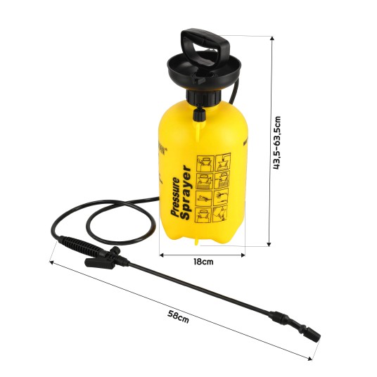 OPRYSKIWACZ CIŚNIENIOWY RĘCZNY 5L