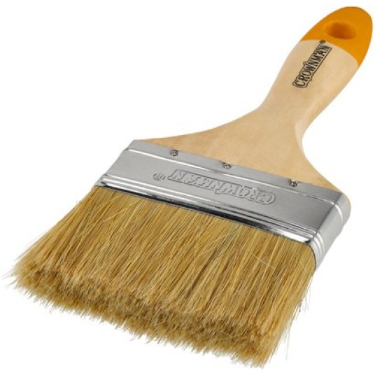 PĘDZEL MALARSKI Z DREWNIANĄ RĄCZKĄ 100MM