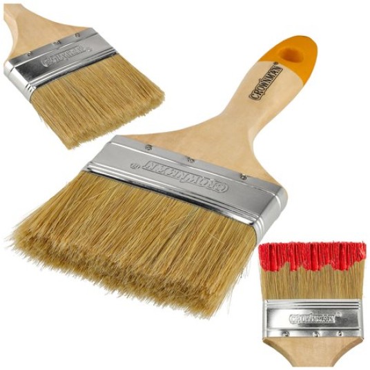 PĘDZEL MALARSKI Z DREWNIANĄ RĄCZKĄ 100MM