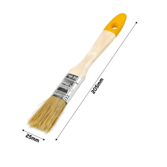 PĘDZEL MALARSKI Z DREWNIANĄ RĄCZKĄ 25MM