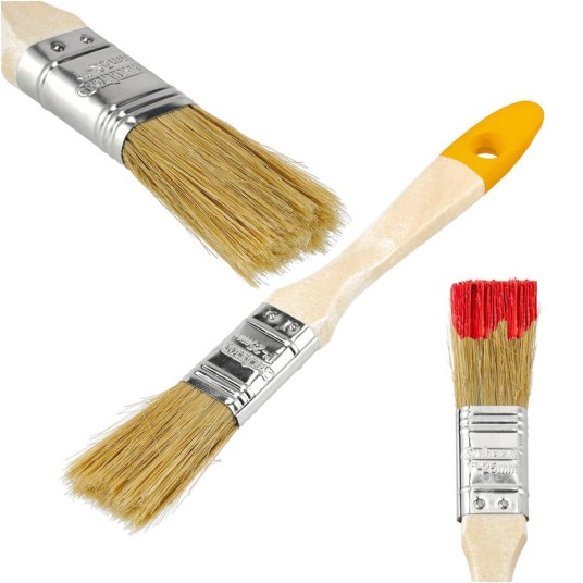 PĘDZEL MALARSKI Z DREWNIANĄ RĄCZKĄ 25MM