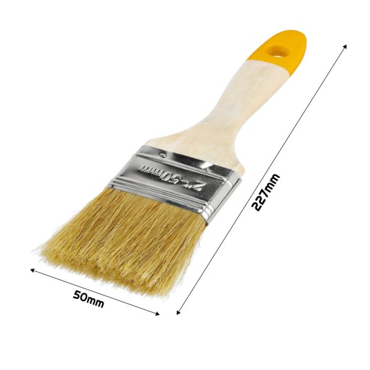 PĘDZEL MALARSKI Z DREWNIANĄ RĄCZKĄ 50MM