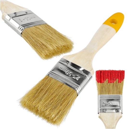 PĘDZEL MALARSKI Z DREWNIANĄ RĄCZKĄ 50MM