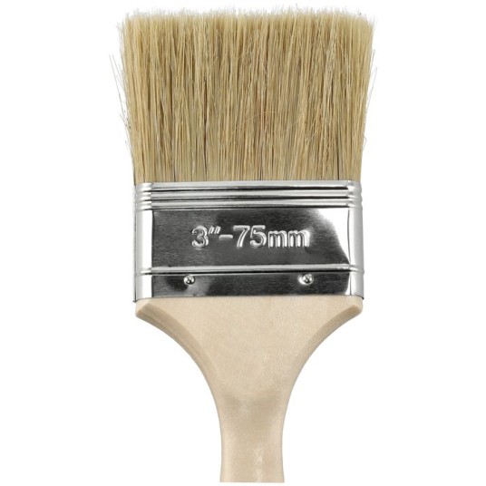 PĘDZEL MALARSKI Z DREWNIANĄ RĄCZKĄ 75MM