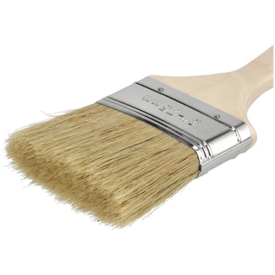 PĘDZEL MALARSKI Z DREWNIANĄ RĄCZKĄ 75MM