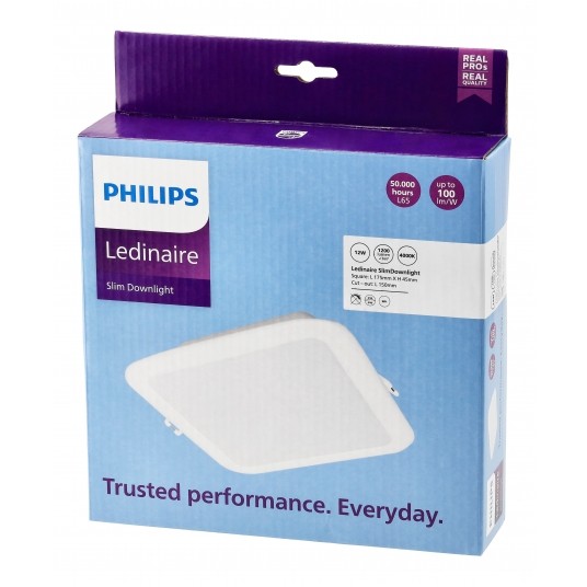 PHILIPS PANEL LED P/T KWADRAT 12W 1200LM NW 4000K -zdjęcie numer 3