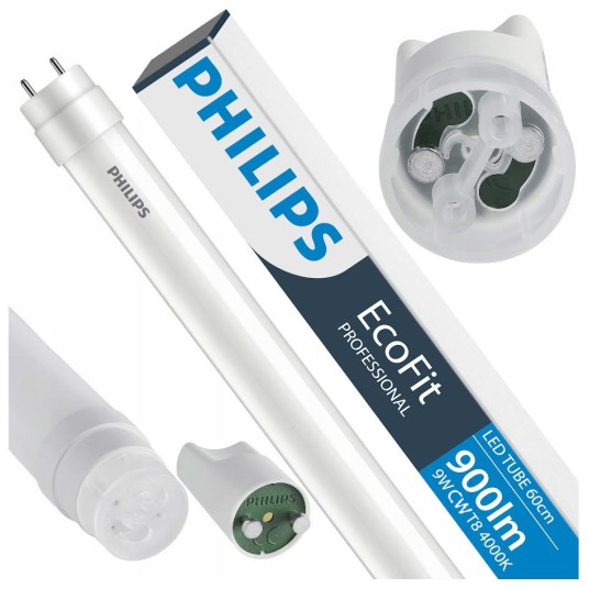 PHILIPS TUBA LED ŚWIETLÓWKA 60CM 8W CW T8 800LM ECOFIT