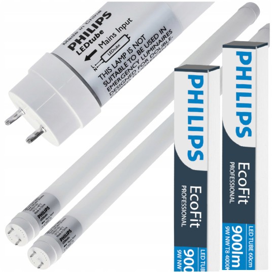 PHILIPS TUBA LED ŚWIETLÓWKA 60CM 8W NW T8 800LM ECOFIT