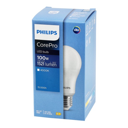 PHILIPS ŻARÓWKA E27 A60 13-100W NW 1521LM COREPRO 4000K