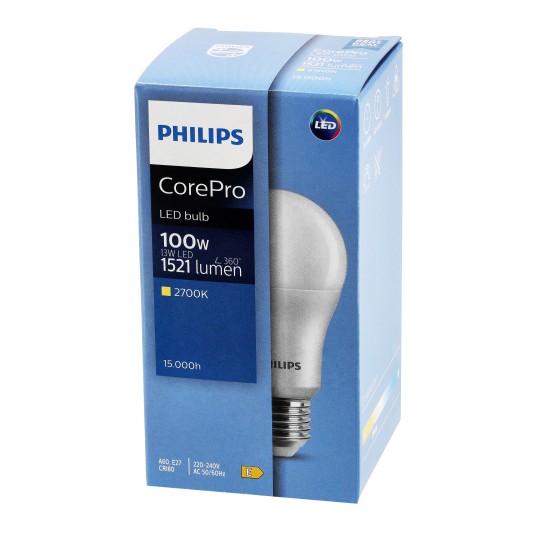 PHILIPS ŻARÓWKA E27 A60 13-100W WW 1521LM COREPRO 2700K