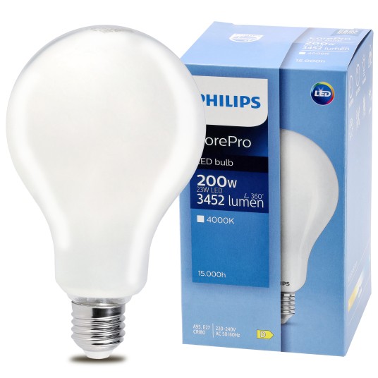 PHILIPS ŻARÓWKA E27 A95 23-200W NW 3452LM COREPRO 4000K