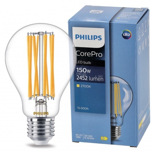 PHILIPS ŻARÓWKA FILAMENT LED E27 A67 17W WW 2452LM 2700K -zdjęcie numer 1
