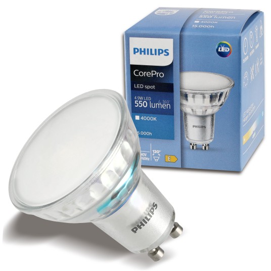 PHILIPS ŻARÓWKA GU10 4.9W 4000K COREPRO