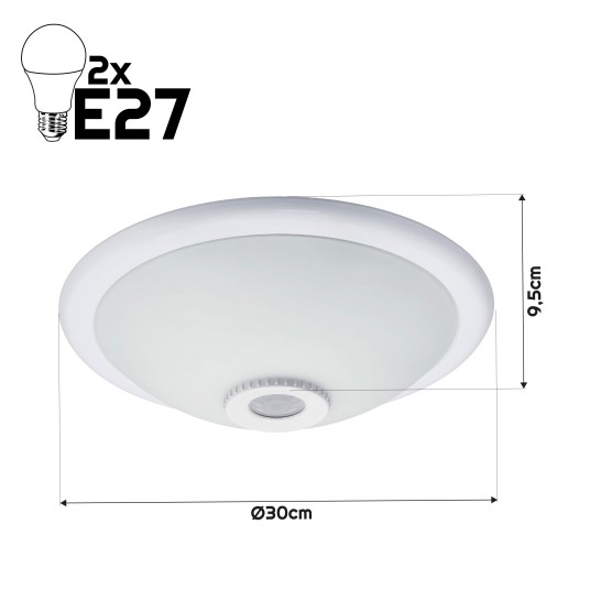 PLAFON AURORA PIR 2XE27