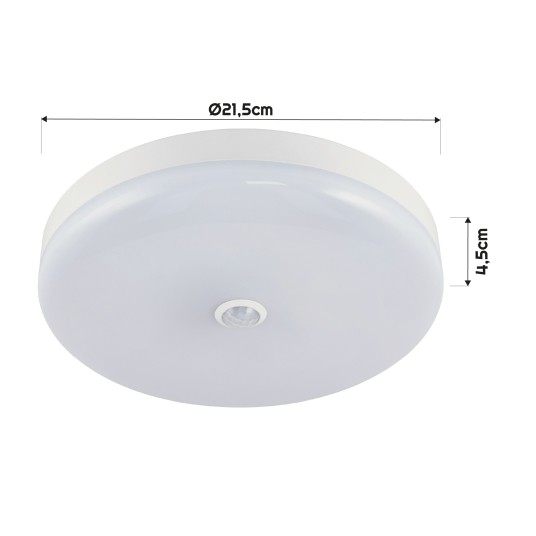 PLAFON HELIOS PIR 18W NW