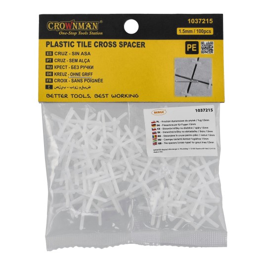 PLASTIKOWE KRZYŻYKI DYSTANSOWE DO PŁYTEK 1.5MM